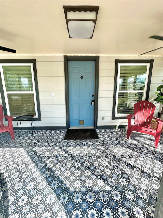 view of doorway to property