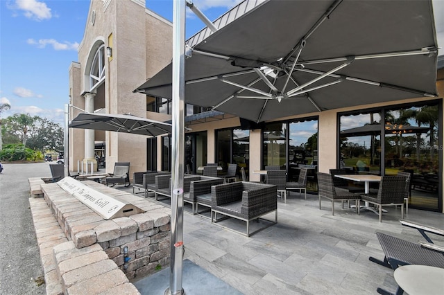 view of patio / terrace with an outdoor hangout area