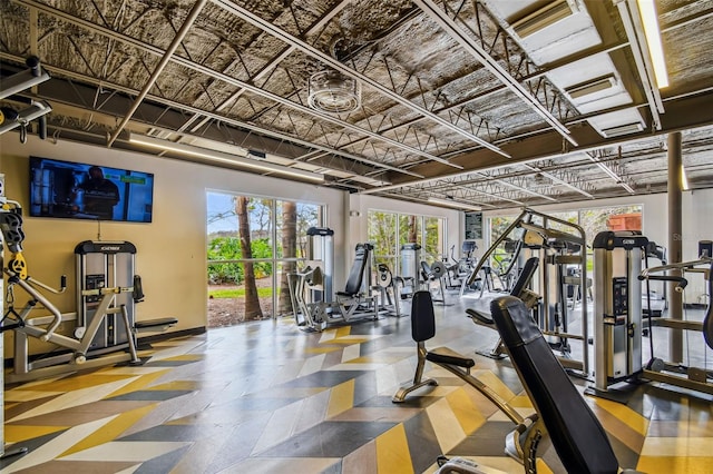 view of exercise room