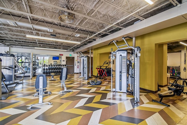 view of exercise room