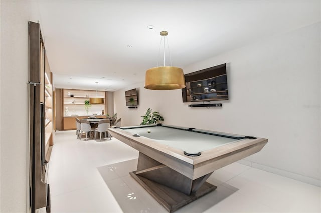 recreation room featuring pool table