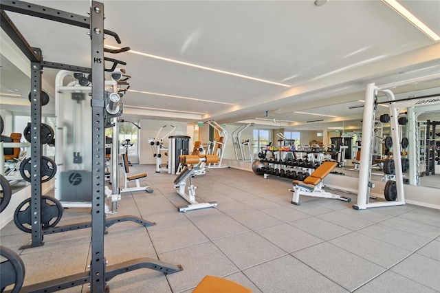 view of workout area