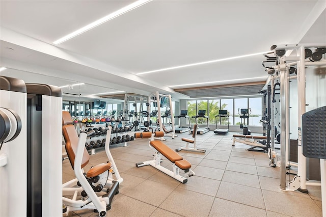 view of exercise room