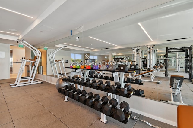 view of exercise room