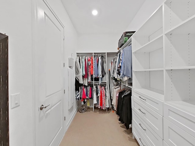 view of walk in closet