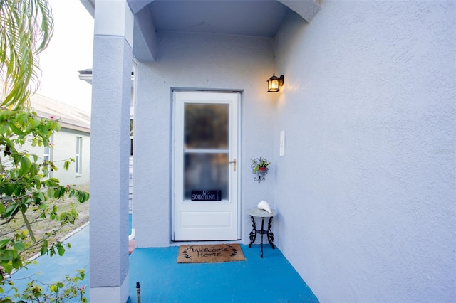 view of doorway to property