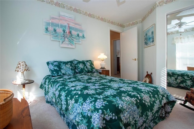 view of carpeted bedroom