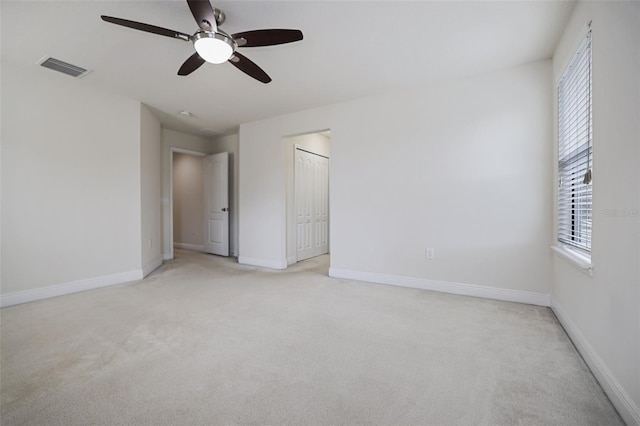 view of carpeted spare room