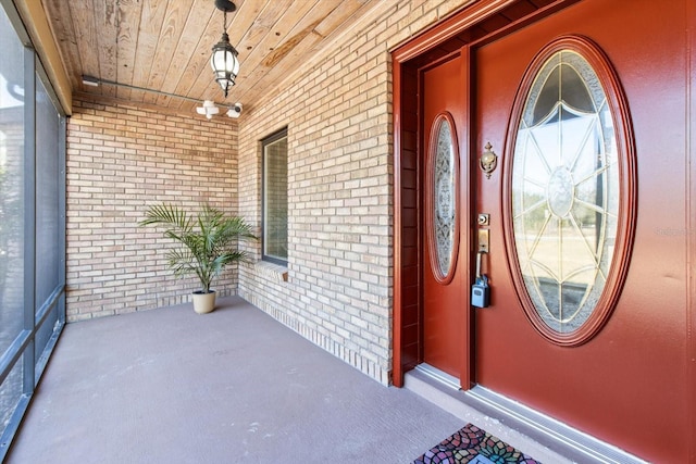 entrance to property with a porch