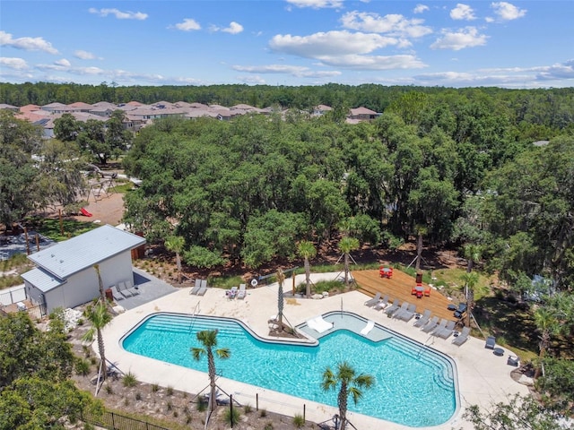 view of pool with a patio area