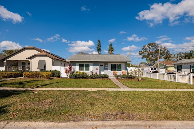 view of front of house with a front yard