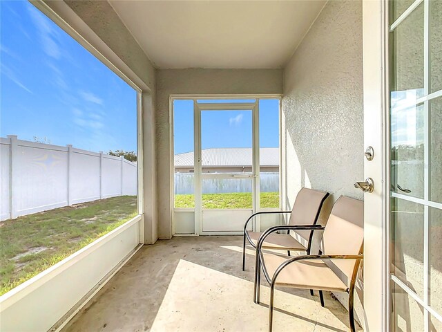 view of sunroom / solarium