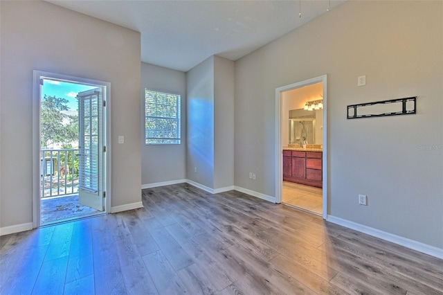 interior space with light wood-type flooring