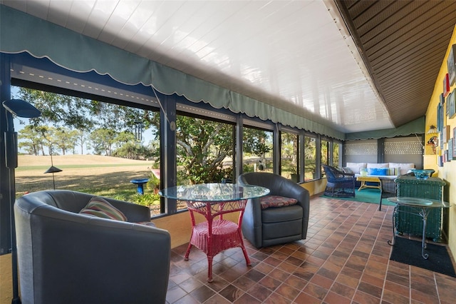 view of sunroom