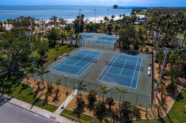 1200 N Shore Dr NE Unit 204, Saint Petersburg, FL 33701 - view of sport court featuring fence and a water view