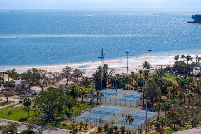1200 N Shore Dr NE Unit 204, Saint Petersburg, FL 33701 - water view featuring fence and a view of the beach