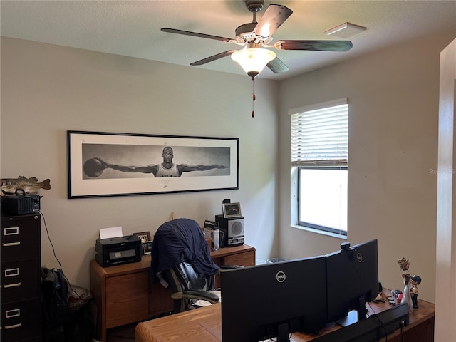 office with ceiling fan