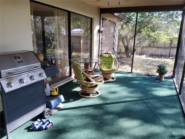 view of sunroom / solarium