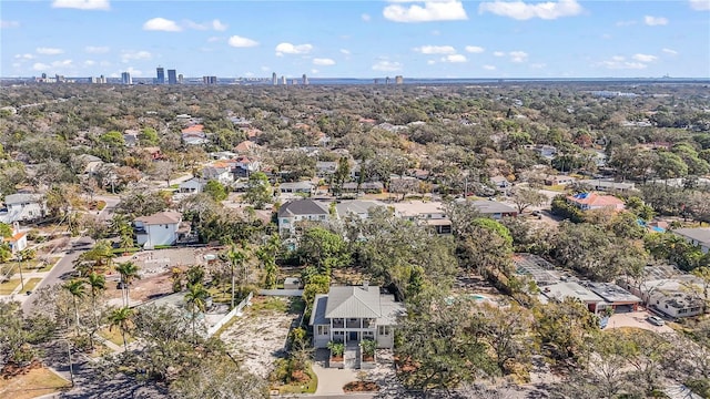 bird's eye view featuring a city view