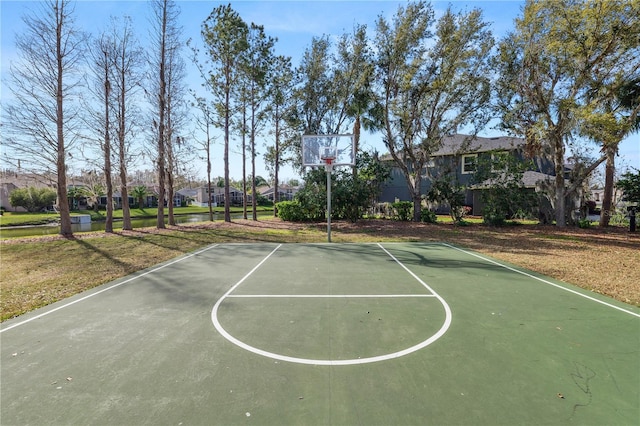 view of basketball court featuring community basketball court