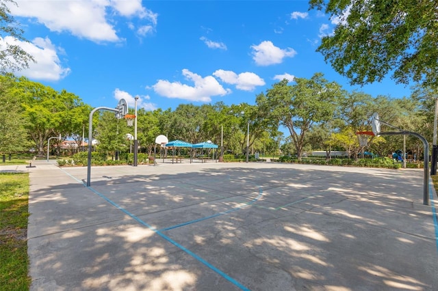 view of basketball court