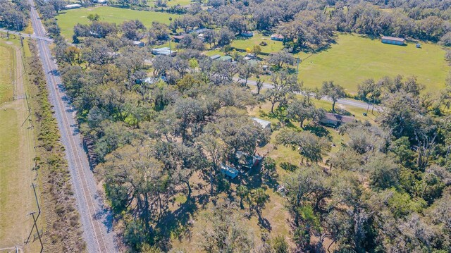 drone / aerial view with a rural view