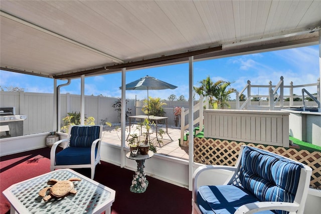 view of sunroom