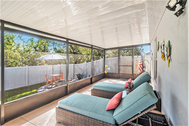 view of sunroom / solarium