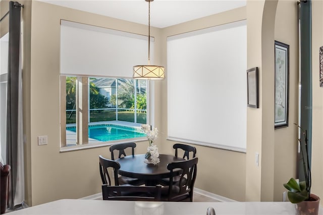 view of dining area