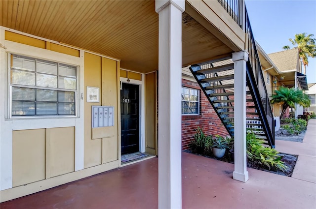 view of doorway to property