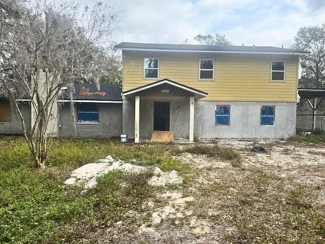 view of front of home