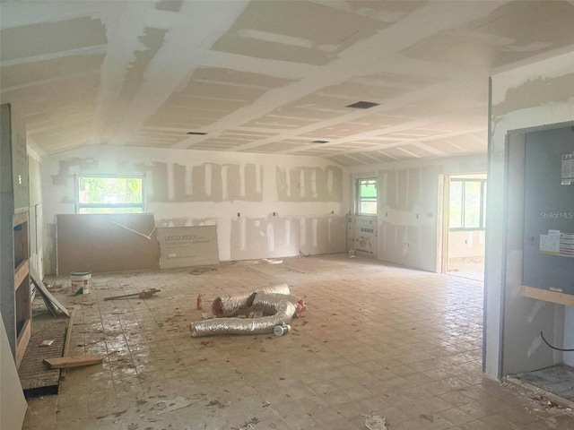 miscellaneous room with vaulted ceiling