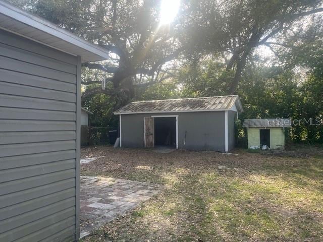 view of shed