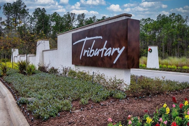 view of community sign