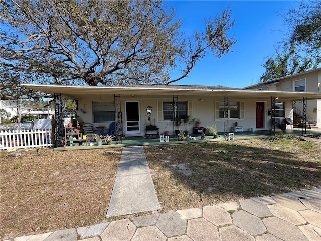 view of front of property with covered porch