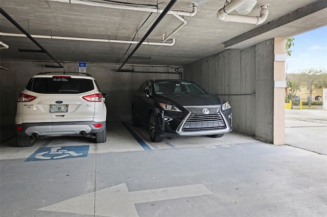 garage with a carport