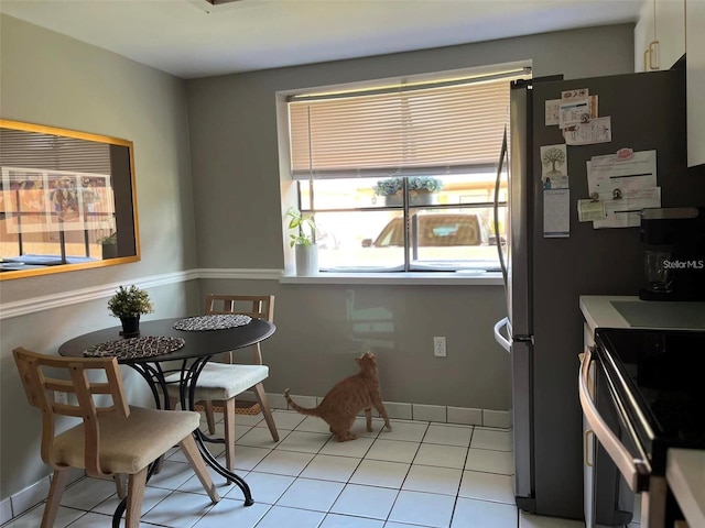 view of tiled dining area