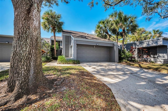 view of single story home