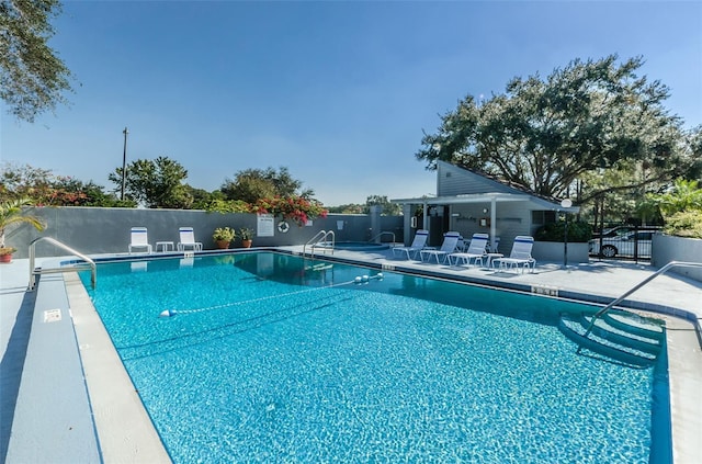 view of pool with a patio area