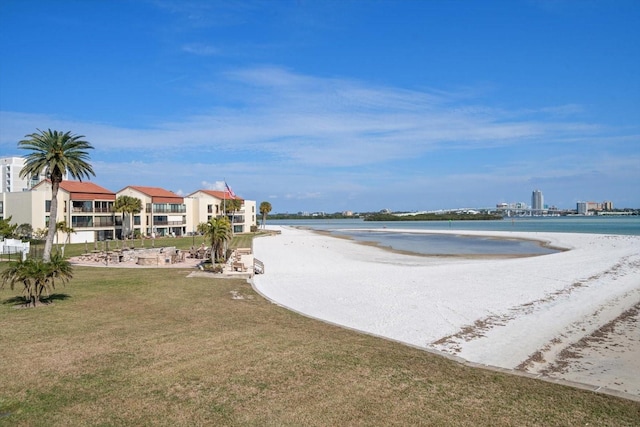 property view of water with a view of the beach