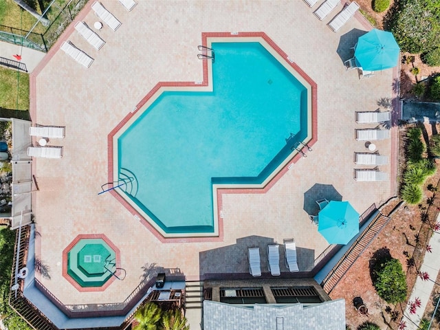 birds eye view of property