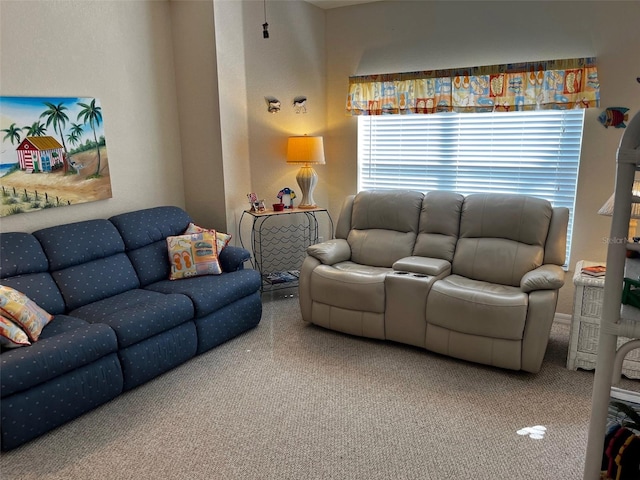 view of carpeted living room