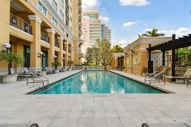 pool featuring a patio