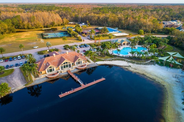 10534 Bermuda Isle Dr, Tampa, FL 33647 - birds eye view of property with a water view