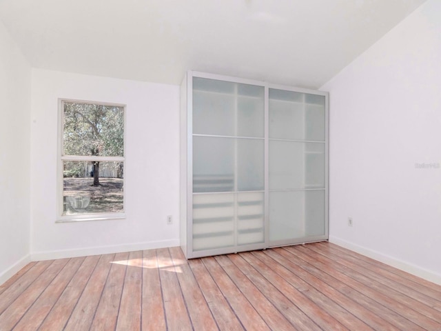 interior space with light hardwood / wood-style floors