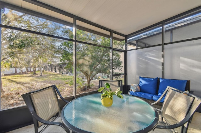 view of sunroom / solarium