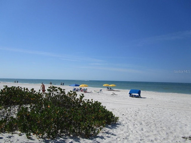 water view featuring a beach view