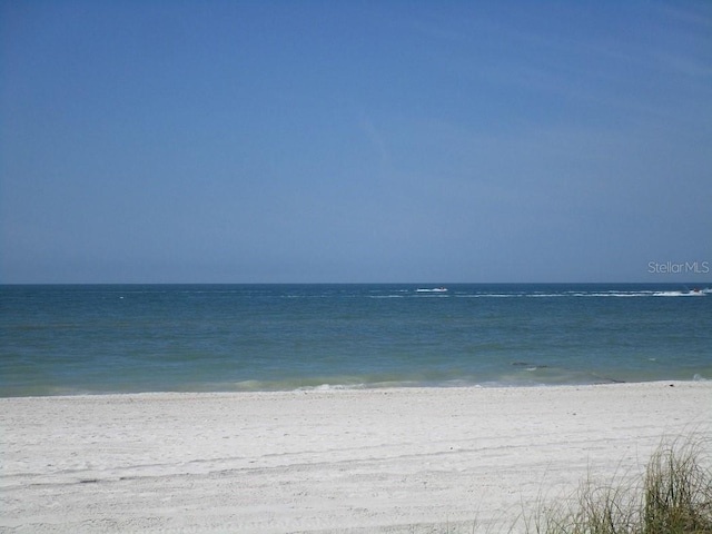 view of water feature with a view of the beach