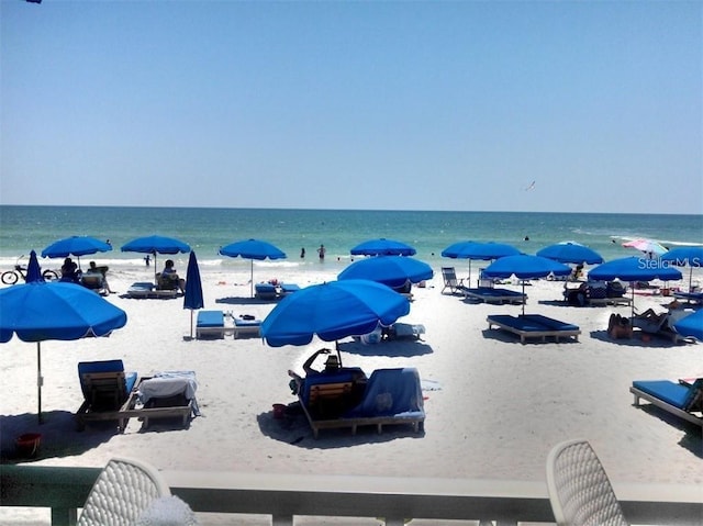 water view featuring a beach view