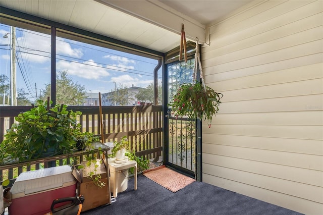 view of sunroom / solarium